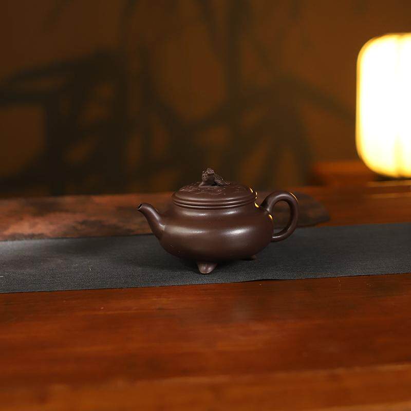 宜兴紫砂壶中式功夫茶壶茶具名家原矿段泥全手工鱼化龙320ML