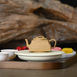 宜兴紫砂壶功夫泡茶壶原矿段泥纯手工贴花灵竹坦然小品自用120ML