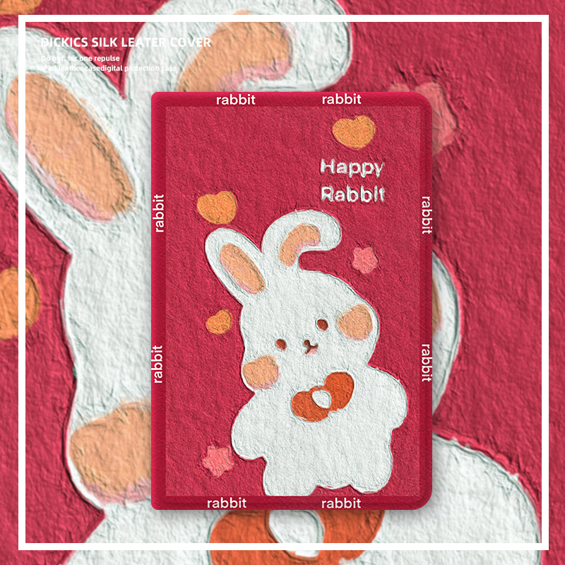 适用ipad保护套2022平板2021壳ipadair5第10代9苹果ipadpro11寸2018爱心兔子ipadmini6迷你2全包3硅胶4带笔槽