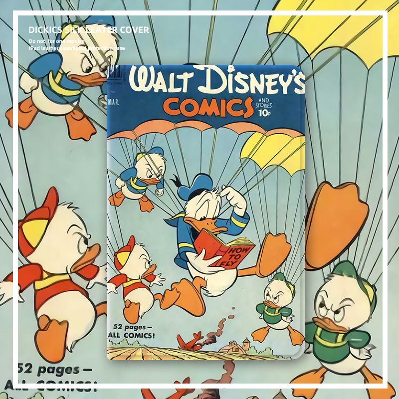 适用ipad保护壳pro2024外套air6苹果平板3唐老鸭看书11英寸卡通mini5迷你2全包4防摔2018硅胶2020三折带笔槽