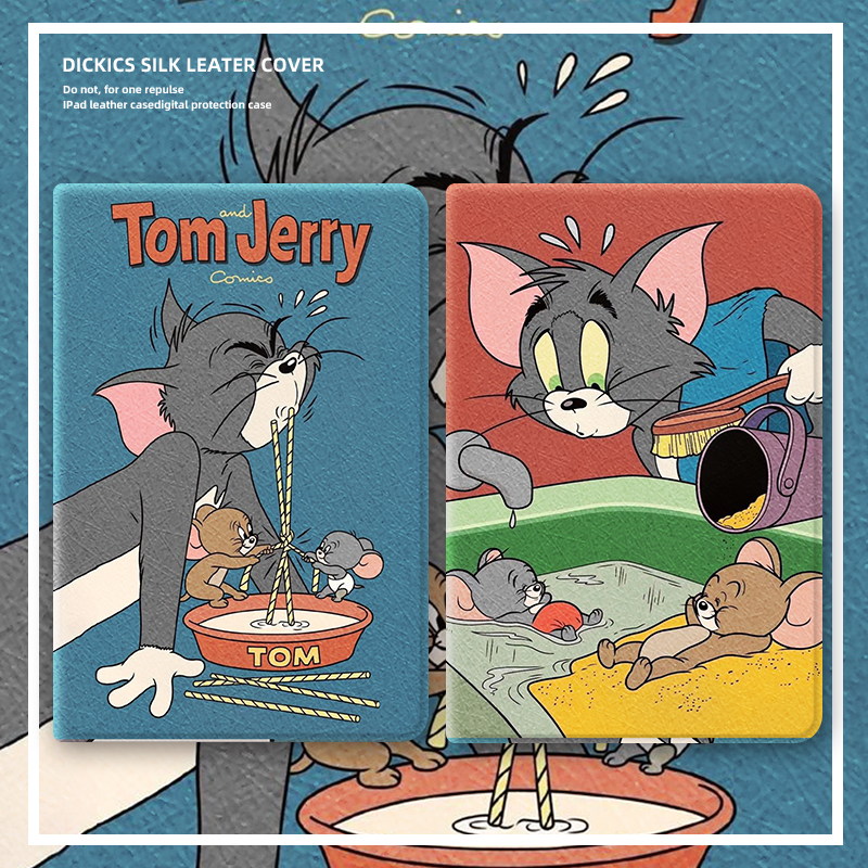 适用ipad保护套2024平板2022壳ipadair6第10代9苹果ipadpro11寸2020汤姆杰瑞ipadmini5迷你2全包3硅胶4带笔槽