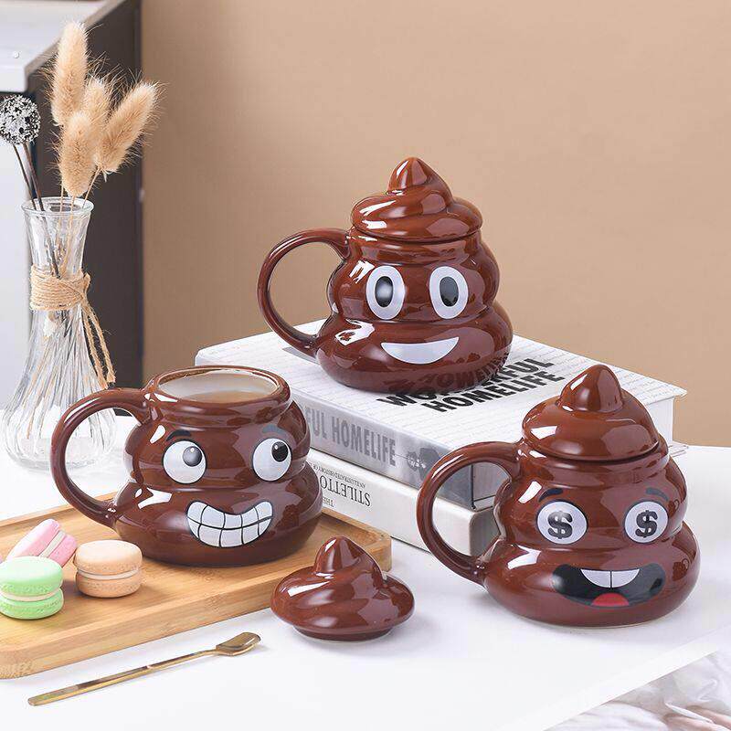 呆萌大便马克杯搞怪陶瓷屎型杯恶搞便便杯个性奇葩粑粑杯生日礼物