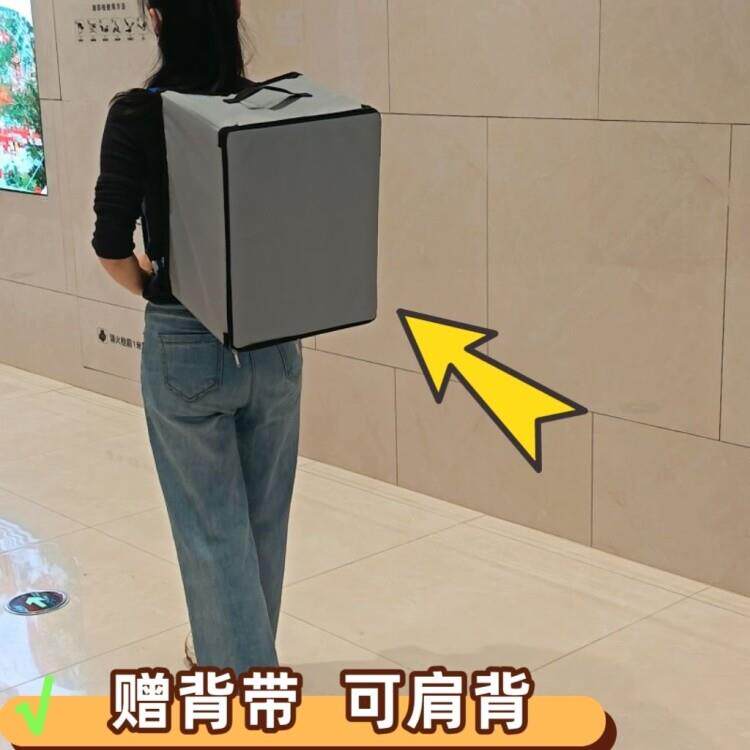 可折叠摆放收藏整理假头发旅行箱假发收纳箱子防尘专用布艺手提箱