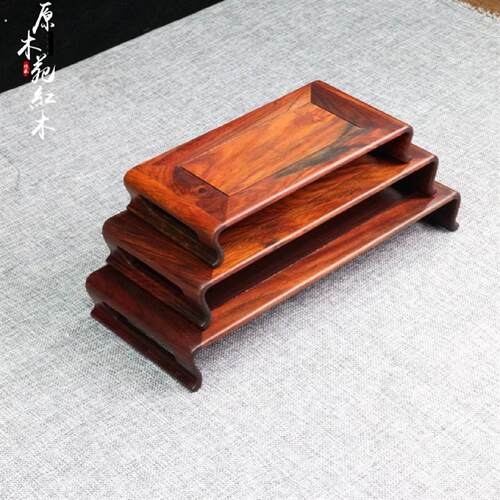 红酸枝书卷红木实木工艺品摆饰玉石器微型盆景紫砂壶木雕底座木托