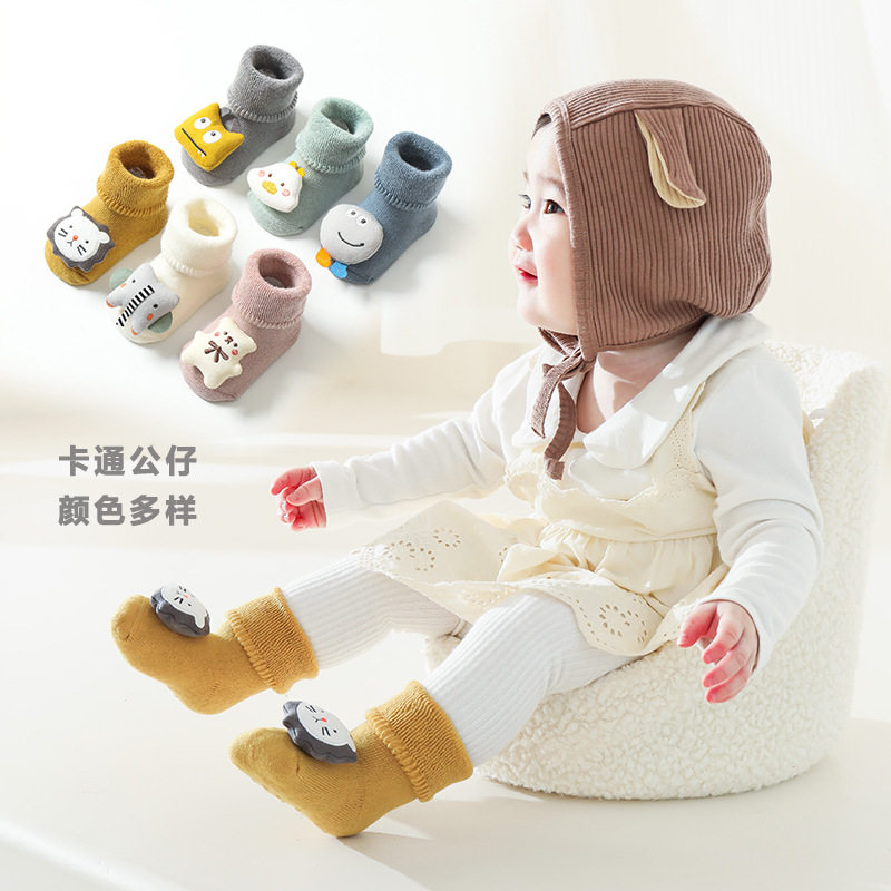 秋冬毛圈加厚婴儿袜子新