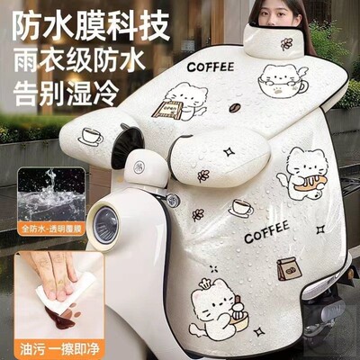 全身防水膜电动车挡风被冬季加绒加厚电瓶摩托车冬天防寒防风罩