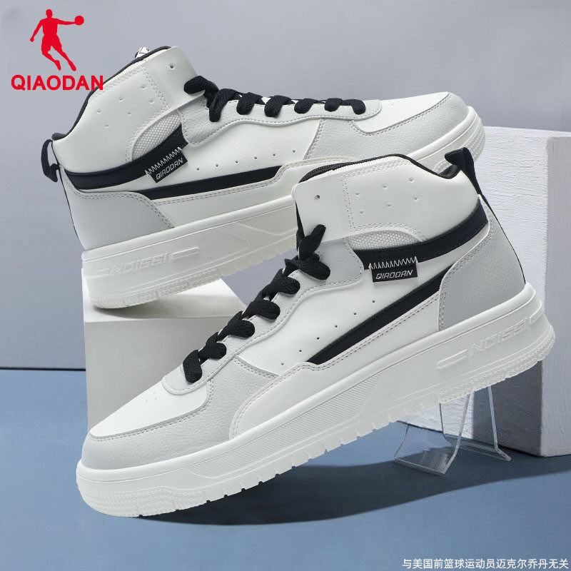 运动鞋乔丹板鞋经典厚底系带高男