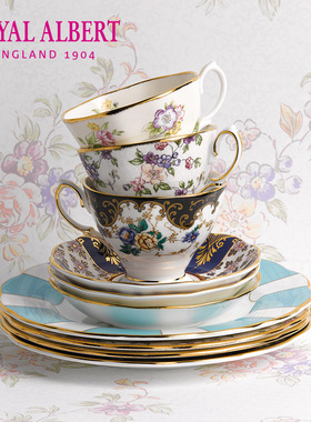 Royal Albert阿尔伯特百年系列英式骨瓷茶杯咖啡杯碟三件套装礼盒