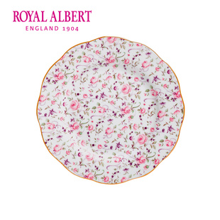 Royal Albert皇家阿尔伯特玫瑰满花骨瓷餐盘点心盘子欧式