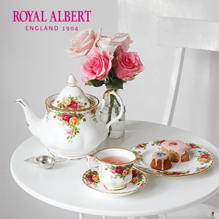 RoyalAlbert皇家阿尔伯特老镇玫瑰骨瓷咖啡杯马克杯英式下午茶具