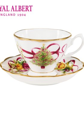 Royal Albert皇家阿尔伯特 老镇玫瑰圣诞系列茶杯咖啡杯碟套装