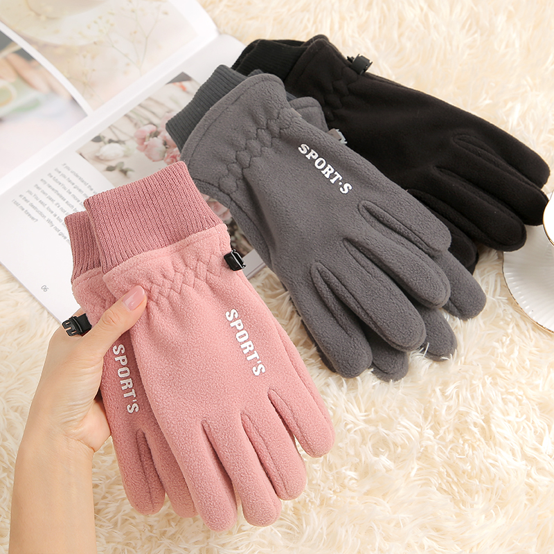 手套冬天男女薄款运动骑行电动自行车秋冬季防寒风加厚摇粒绒保暖