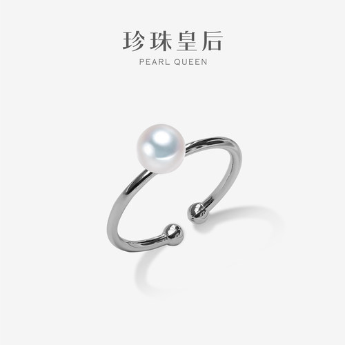 极强光淡水珍珠戒指女