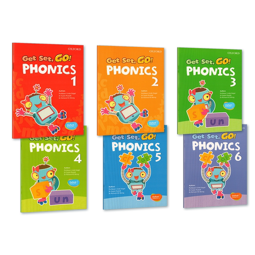 现货 原版get set go phonics 1 2 3 4 5 6 级别学生用书 gsg 3-6岁幼儿启蒙英语自然拼读教材支持牛津点读笔点读 牛津幼儿英语