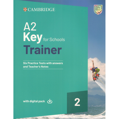 原版进口 Cambridge A2 Key for Schools Trainer 2 考试模拟题目试卷 带音频答案 新版剑桥KET考试 A2青少版 含在线资源