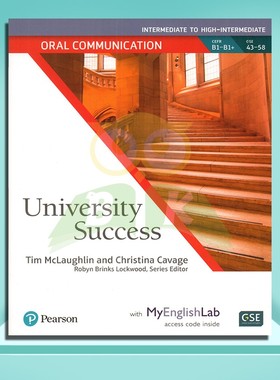 英文原版 大学成功口语交流 中高级学生书 University Success Oral Communication Intermediate Student Book with MyLab 英文版