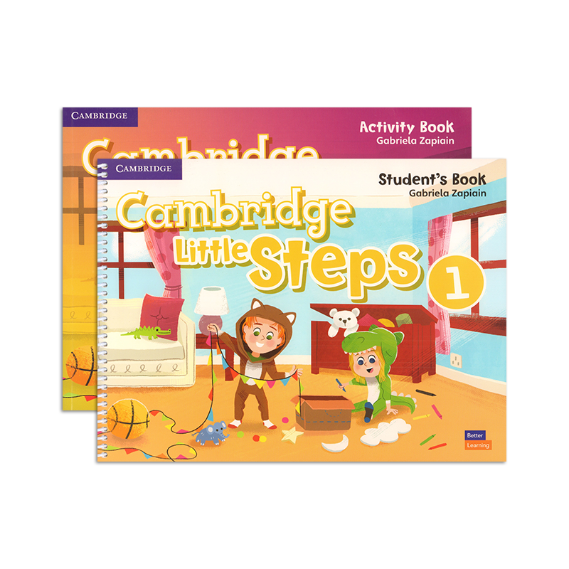 原版进口装剑桥幼儿英语教材Cambridge Little Steps 学生书+练习册3-6岁学龄前读写启蒙早教发展认知激发语言表达创造力