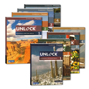 原版进口剑桥少儿英语教材Unlock Reading阅读写作Listening speaking 听力口语1 2 3 4级别听说读写批判思维练习册第一版英文书籍