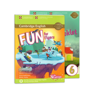 现货原版剑桥少儿英语三级考试Cambridge english Fun for Flyers学生书+练习册小学生英语课本YLE官方备考教材 剑桥英语听说读写