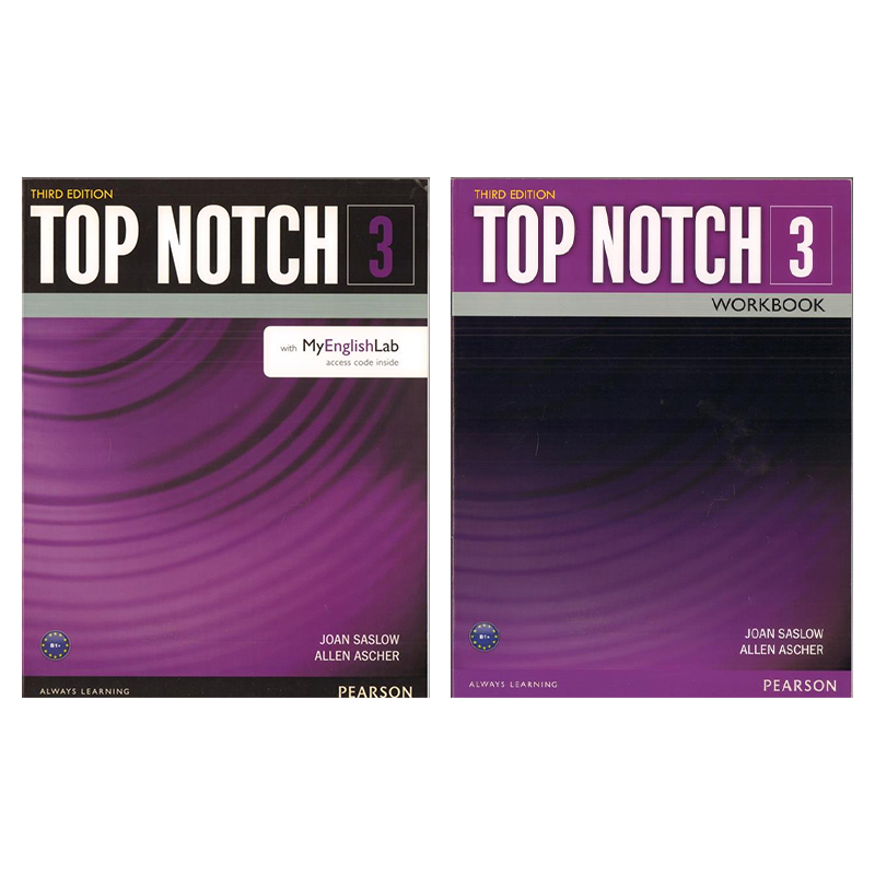 培生欧美主流英语教材Top Notch 3级别 第三版 学生书练习册 英文原版 高中大学成人经典教材 含在线资源