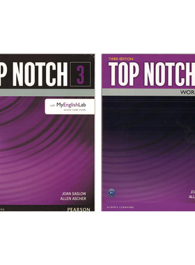 培生欧美主流英语教材Top Notch 3级别 第三版 学生书练习册 英文原版 高中大学成人经典教材 含在线资源