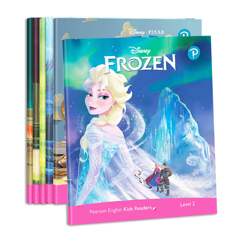 英文原版Disney Kids Readers迪士尼英语分级阅读 培生少儿英语故事绘本小学生课外书 冰雪奇缘 小美人鱼 玩具总动员Level 2段6本