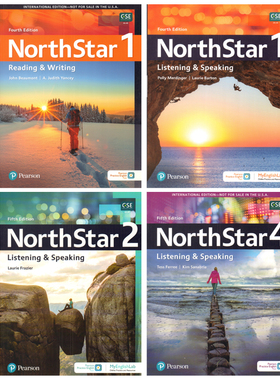特价清仓原版进口教材北极星听说读写Pearson Northstar 1 2 3 4 5级学生书Listening and Speaking托福雅思英文书