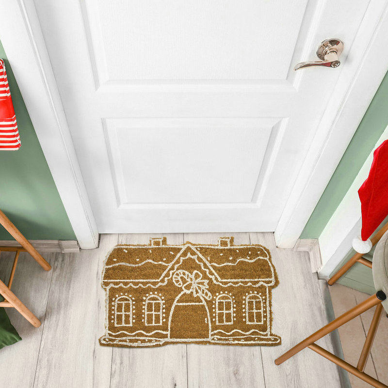 印度进口椰棕门垫美式入户门进门厅圣诞节Christmas除尘蹭土地垫