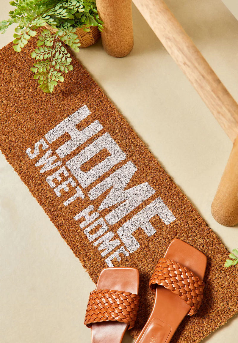 长条简约椰子纤维除尘蹭沙地垫