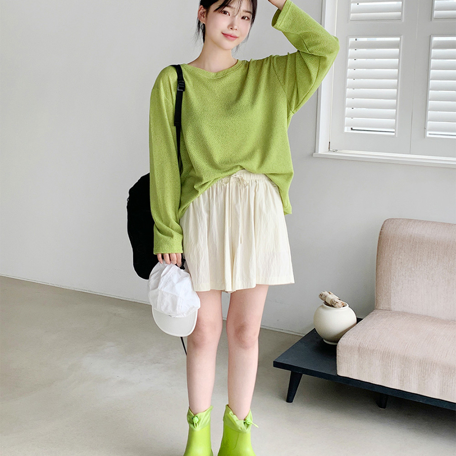 XGXR2025春季新款韩版宽松显瘦百搭圆领长袖T恤女休闲上衣