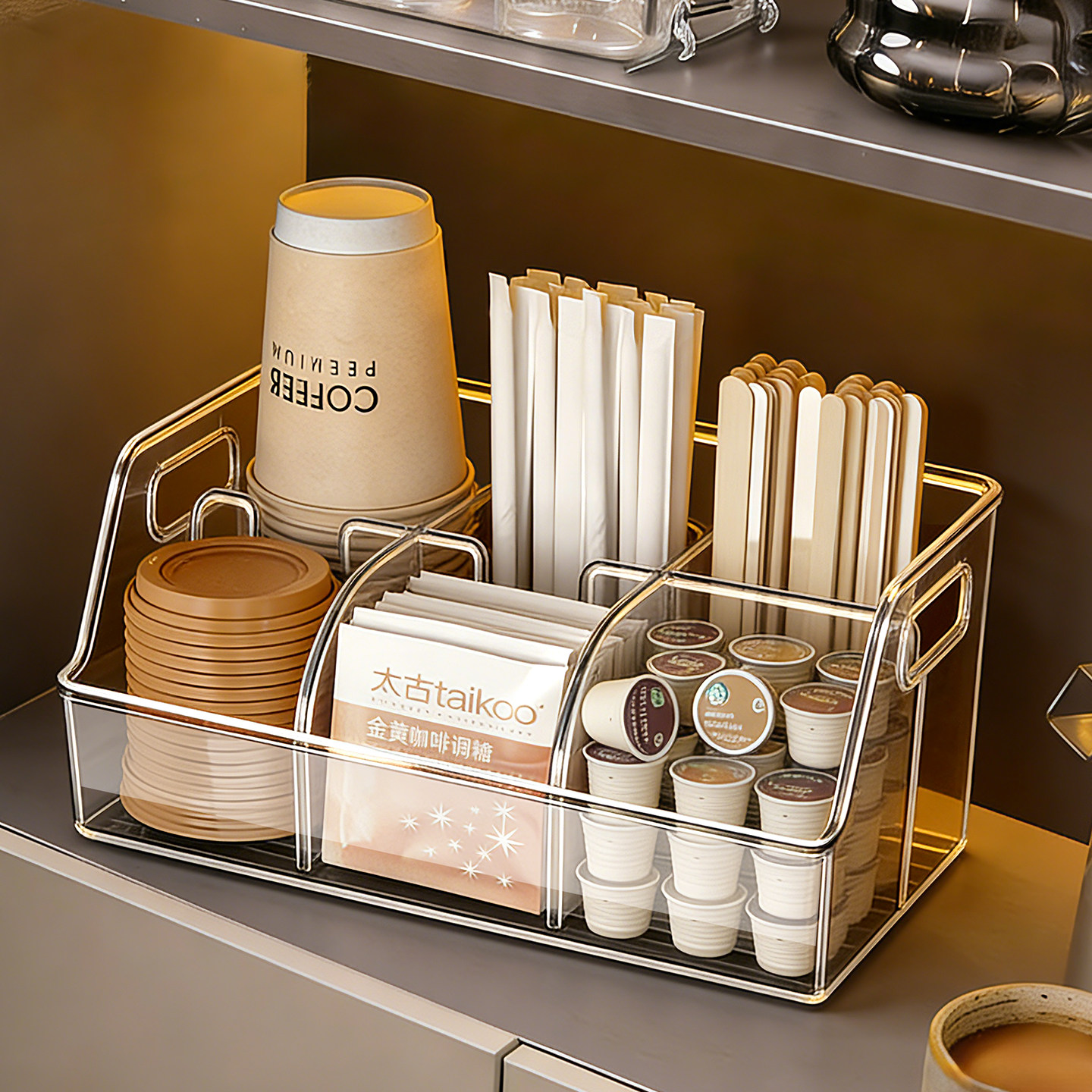 一次性咖啡杯收纳架茶包吸管放置吧台茶水间纸杯架奶茶杯子置物架,家庭/个人清洁工具,杯架,淘宝优惠券,粉丝福利购,淘宝优惠卷