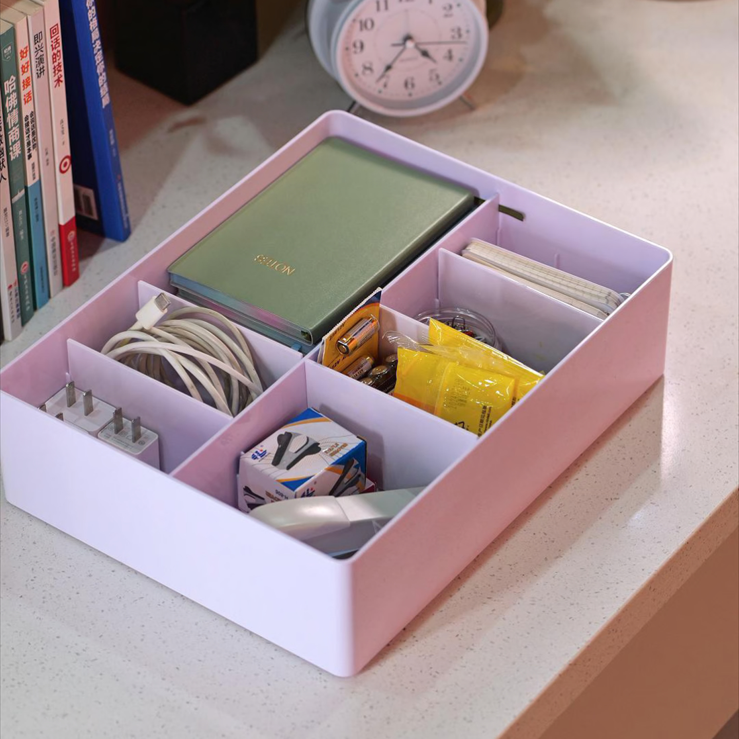 桌面收纳盒化妆品杂物零食玩具整理篮长方形储物筐置物盒收纳箱子
