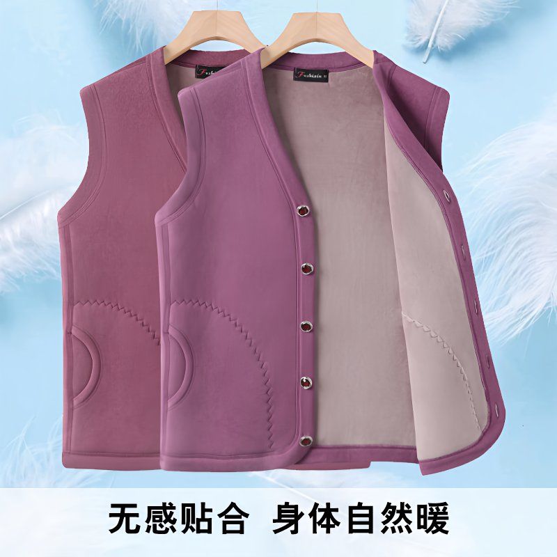 德绒马甲女秋冬季中老年