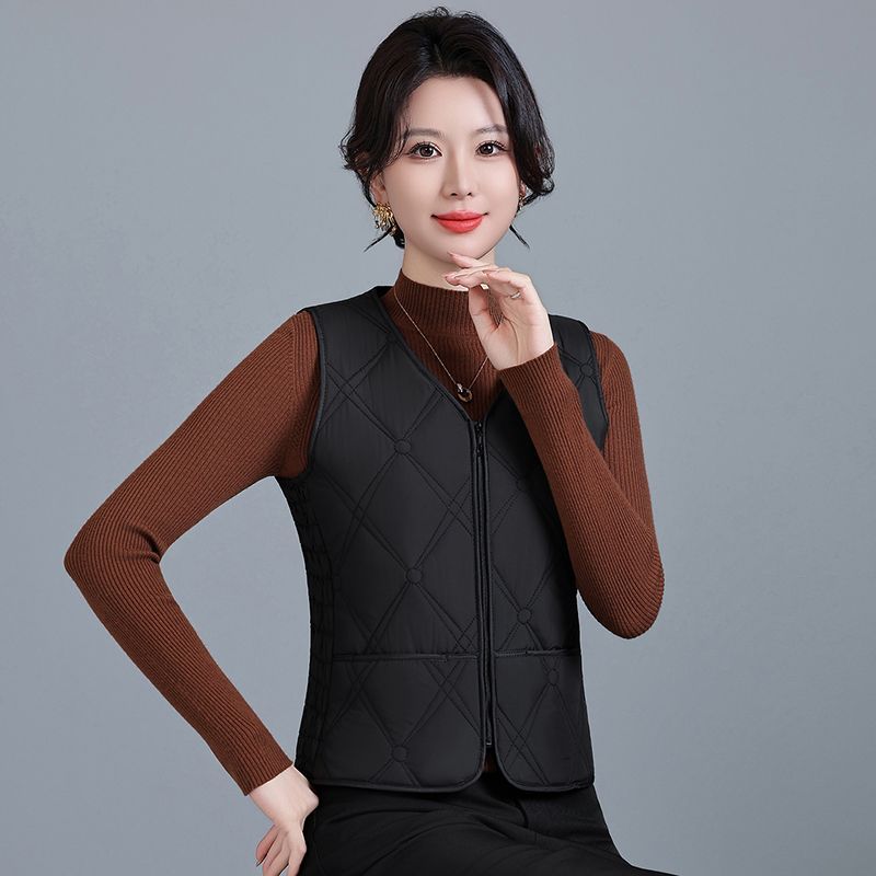 2025秋冬新款棉马甲女加