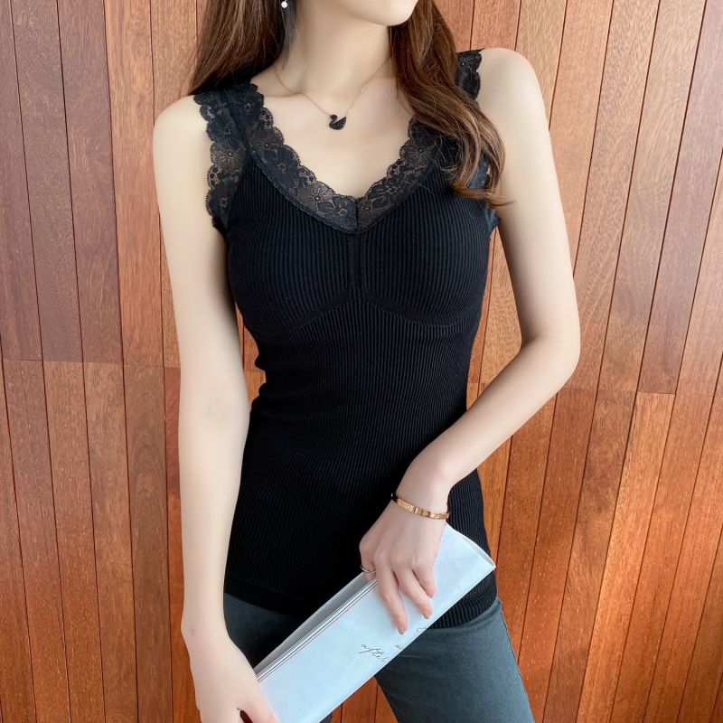 吊带背心女春夏季带胸垫