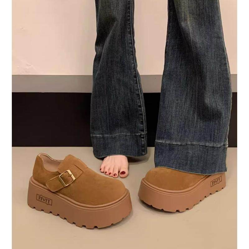 勃肯鞋女2025新款春秋季爆款厚底增高小个子乐福鞋休闲百搭单鞋子,女鞋,松糕（摇摇）鞋,淘宝优惠券,粉丝福利购,淘宝优惠卷