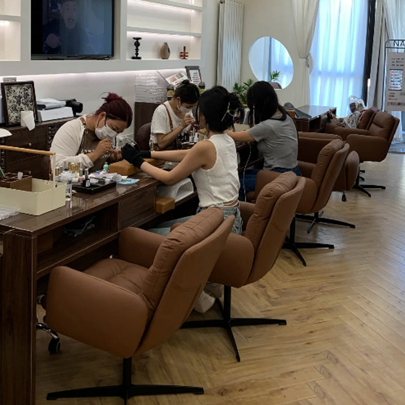 美甲椅子美甲桌椅套装美甲店客椅久坐舒适靠背椅轻奢高级美甲师椅