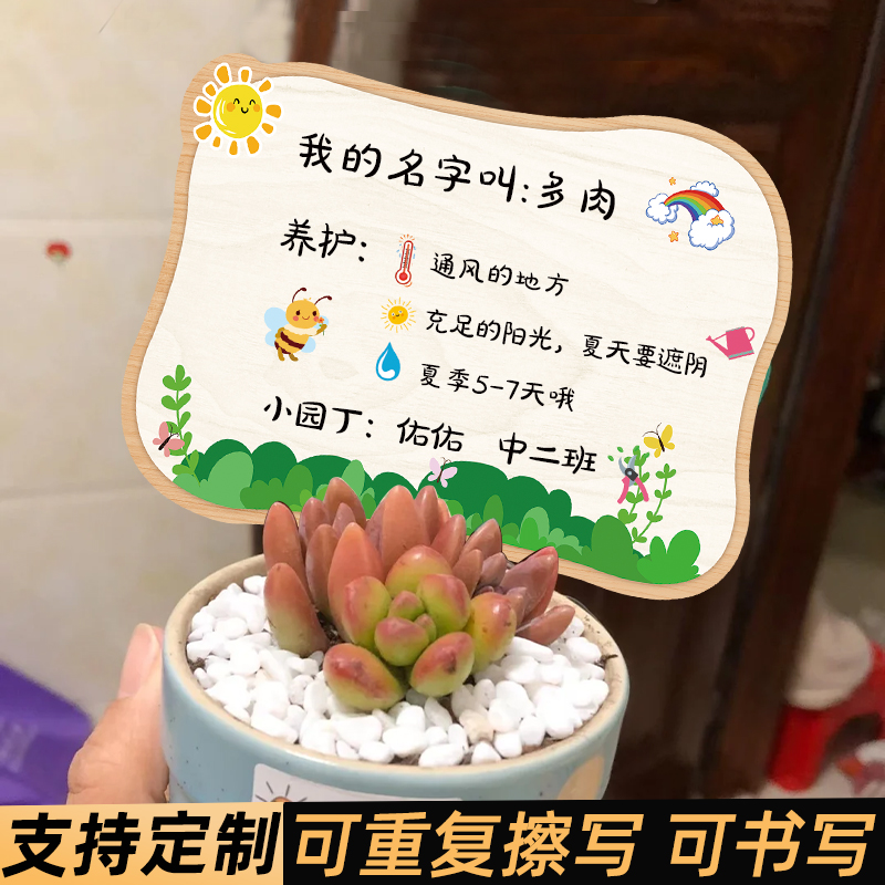 幼儿园植物标签插牌定制