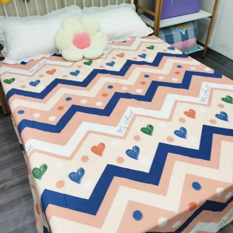 纯棉三枚段卡床单 不易掉色学生宿舍老粗布床单 会销礼品床单