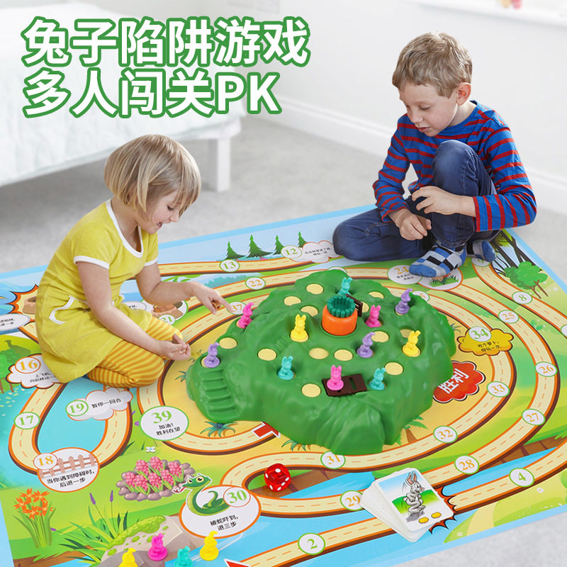 兔子陷阱智力玩具萝卜兔越野赛