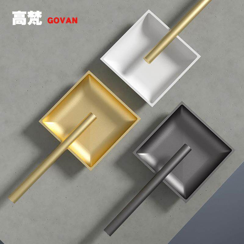 隐形扣手极简方型带杆对开门开槽拉手衣柜门北欧内嵌移门把手暗扣