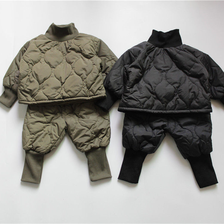 2026新品儿童棉服秋季套装男童滑雪服加绒韩版保暖女童套装加厚