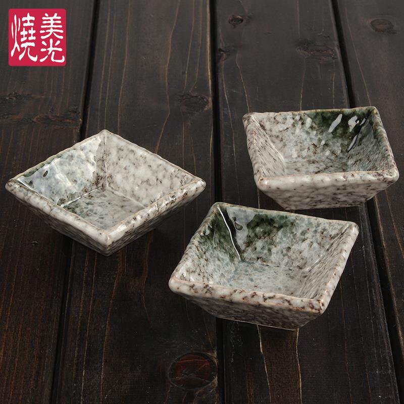 厂家直销酱料酱油陶瓷小碟子 日式调味芥末碟日韩式厚边方形味碟
