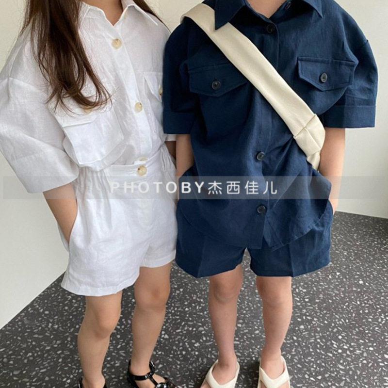ins韩版夏装新款男女童时尚潮范