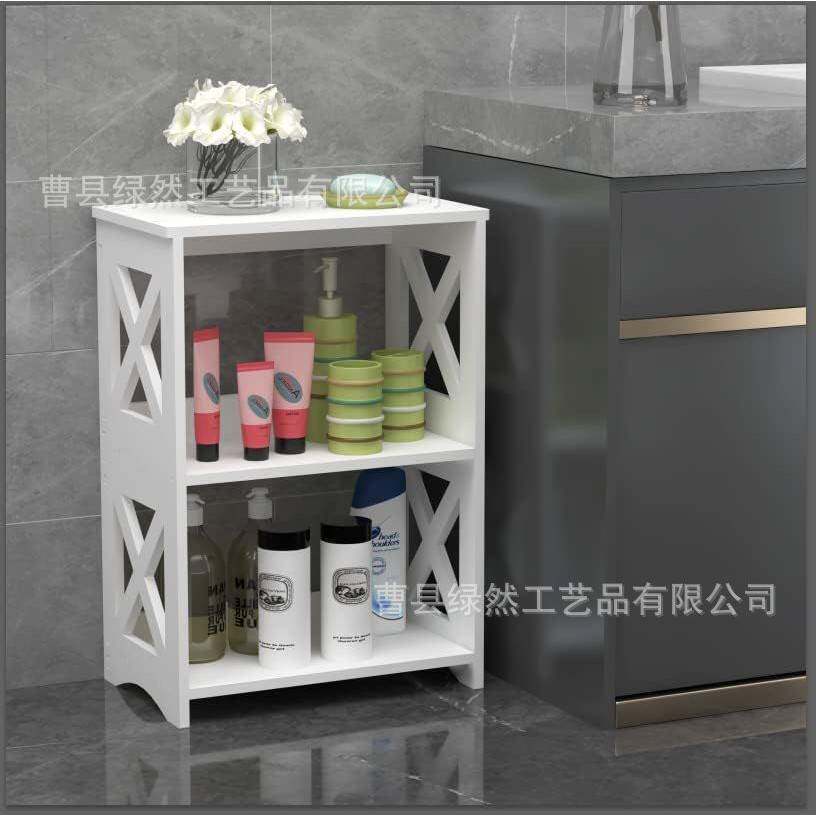 简易组合书架家用客厅落地床头收纳架多功能PVC木塑板多层置物架