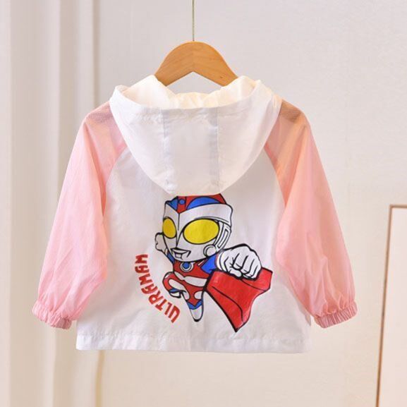 女童赛罗奥特曼防晒衣带灯迪迦夏季2025新款外套夏季轻薄透气上衣
