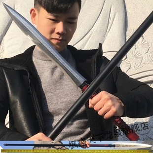 龙泉武玩社花纹钢赵云枪霸王枪红缨枪头武术长枪长矛宝刀剑未开刃