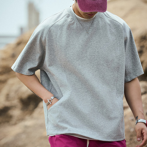 TANOXI凉感机能棉切割短袖