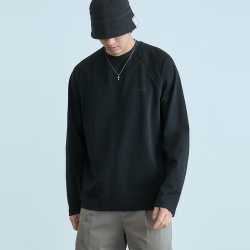 TANOXI解构拼缝印花长袖T恤