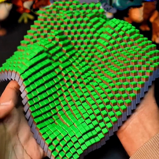 3d打印我的世界草地方块草坪创意解压玩具舒适周边土地草皮模型